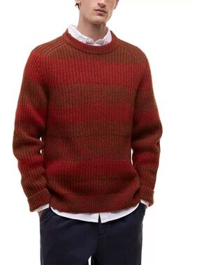Barbour x Paul Smith Saddle Crewneck Sweater - Rosette Red